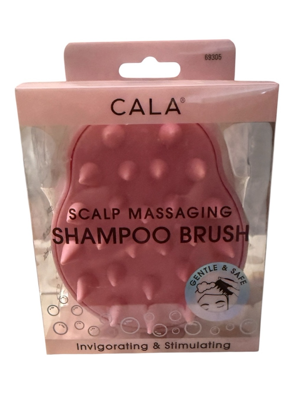 CALA Pink Scalp Massaging Shampoo Brush